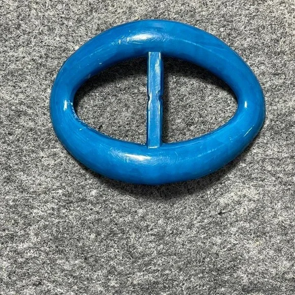 Blue plastic belt buckle - Picture 5 of 8